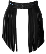 leather fringe belt